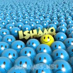 ishaaq in Special Smileys style - 3D name wallpaper