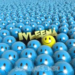 ivleena in Special Smileys style - 3D name wallpaper