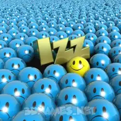 izz in Special Smileys style - 3D name wallpaper