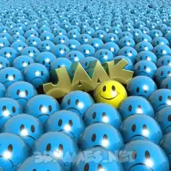jaak in Special Smileys style - 3D name wallpaper