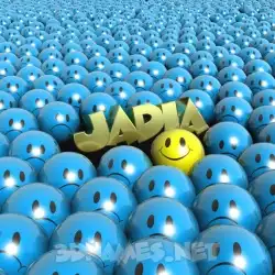 jadia in Special Smileys style - 3D name wallpaper