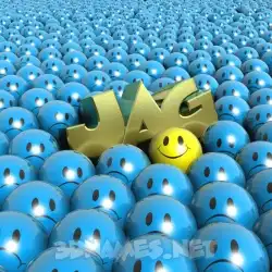 jag in Special Smileys style - 3D name wallpaper