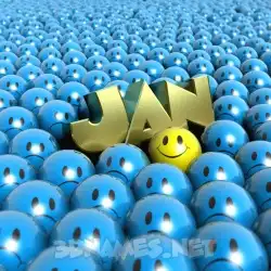 jan in Special Smileys style - 3D name wallpaper