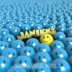 janikkz in Special Smileys style - 3D name wallpaper