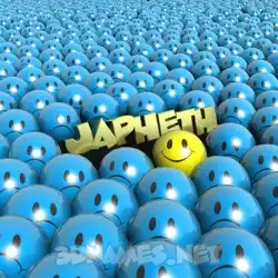 japheth in Special Smileys style - 3D name wallpaper
