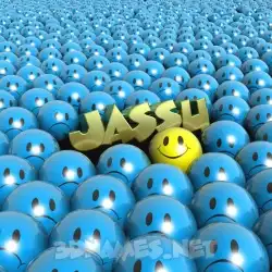 jassu in Special Smileys style - 3D name wallpaper