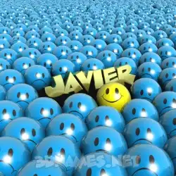 javier in Special Smileys style - 3D name wallpaper