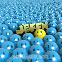 jeffn in Special Smileys style - 3D name wallpaper