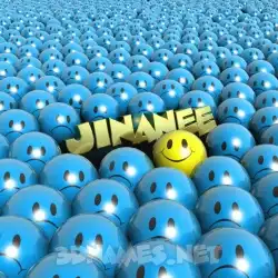 jinanee in Special Smileys style - 3D name wallpaper