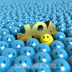 joa in Special Smileys style - 3D name wallpaper