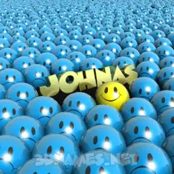 johnas in Special Smileys style - 3D name wallpaper