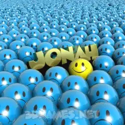 jonah in Special Smileys style - 3D name wallpaper