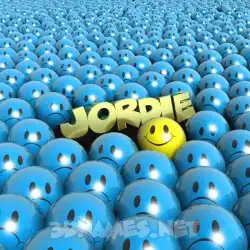 jordie in Special Smileys style - 3D name wallpaper