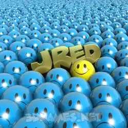 jred in Special Smileys style - 3D name wallpaper