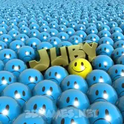 juby in Special Smileys style - 3D name wallpaper