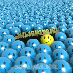 juliemixgirl in Special Smileys style - 3D name wallpaper