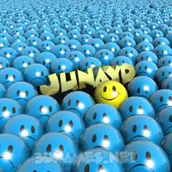 junayd in Special Smileys style - 3D name wallpaper
