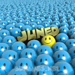 juned in Special Smileys style - 3D name wallpaper