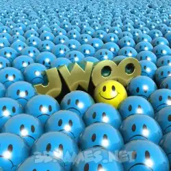 jwoo in Special Smileys style - 3D name wallpaper