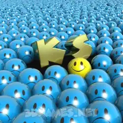 k s in Special Smileys style - 3D name wallpaper