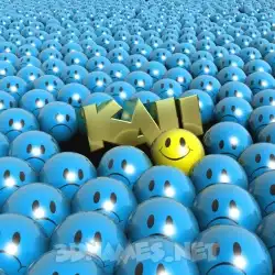 kaii in Special Smileys style - 3D name wallpaper