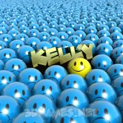 kelly in Special Smileys style - 3D name wallpaper