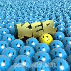 ker in Special Smileys style - 3D name wallpaper