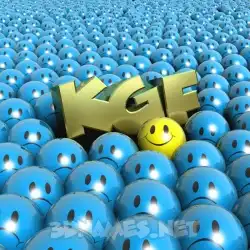 kgf in Special Smileys style - 3D name wallpaper