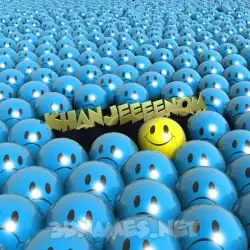 khanjeeeenom in Special Smileys style - 3D name wallpaper