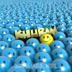khuram in Special Smileys style - 3D name wallpaper