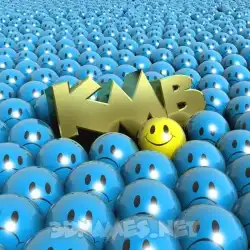 kmb in Special Smileys style - 3D name wallpaper