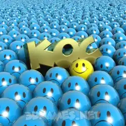 koc in Special Smileys style - 3D name wallpaper