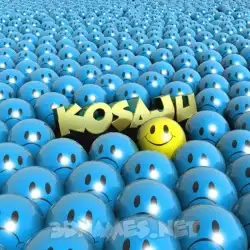 kosaju in Special Smileys style - 3D name wallpaper