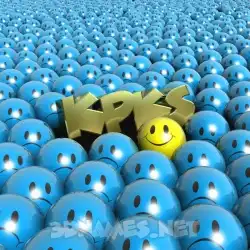 kpks in Special Smileys style - 3D name wallpaper