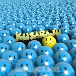 kusaraju in Special Smileys style - 3D name wallpaper