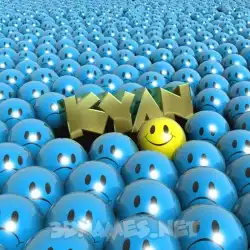kyan in Special Smileys style - 3D name wallpaper