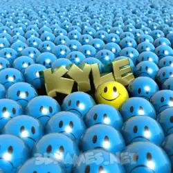 kyle in Special Smileys style - 3D name wallpaper