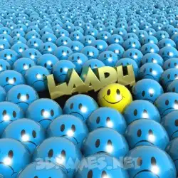 laadu in Special Smileys style - 3D name wallpaper