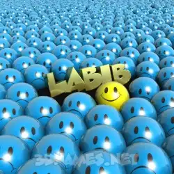 labib in Special Smileys style - 3D name wallpaper