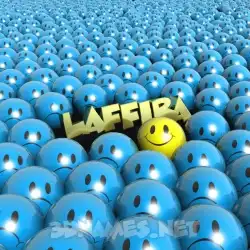 laffira in Special Smileys style - 3D name wallpaper