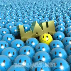 lah in Special Smileys style - 3D name wallpaper