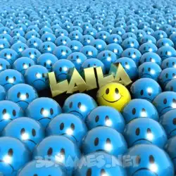 laila in Special Smileys style - 3D name wallpaper
