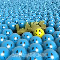 laks in Special Smileys style - 3D name wallpaper
