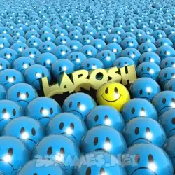 larosh in Special Smileys style - 3D name wallpaper