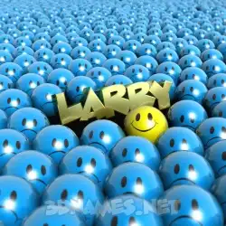 larry in Special Smileys style - 3D name wallpaper