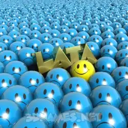 lata in Special Smileys style - 3D name wallpaper