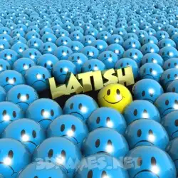 latish in Special Smileys style - 3D name wallpaper