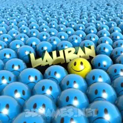 lauran in Special Smileys style - 3D name wallpaper