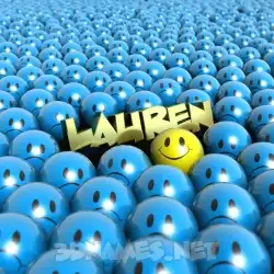 lauren in Special Smileys style - 3D name wallpaper