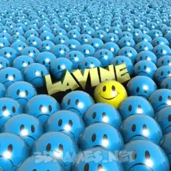 lavine in Special Smileys style - 3D name wallpaper